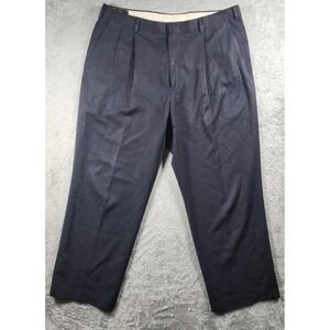 Brooks Brothers Pants Mens 38x28 Navy Blue Wool Pleated Dress Slacks Made USA